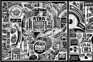 Mural of Atlanta connecting to a mural of Chicago tattoo idea