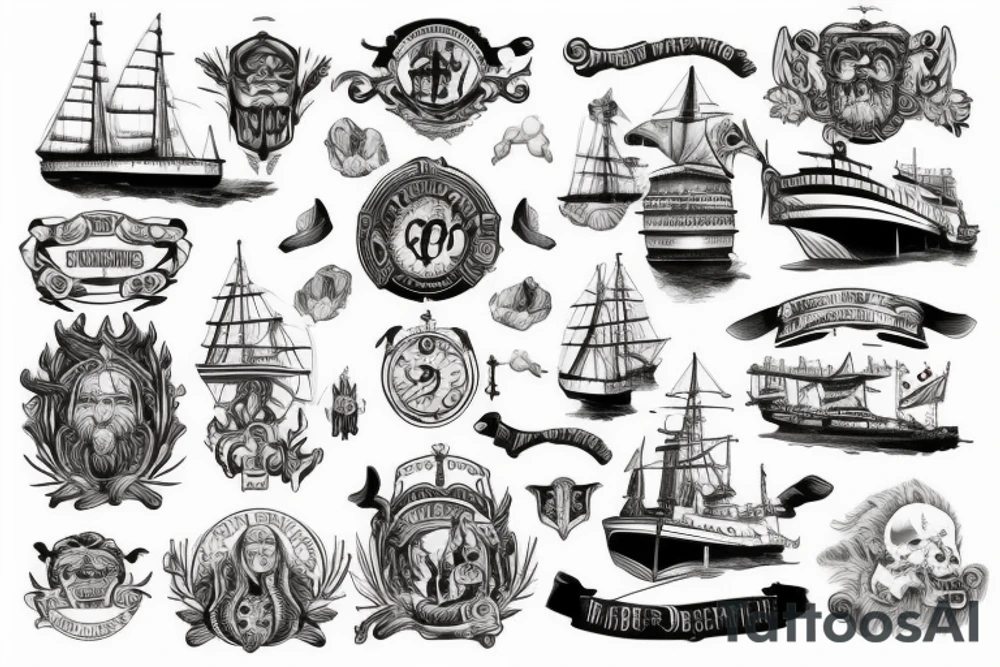 Wikingerschiffe tattoo idea