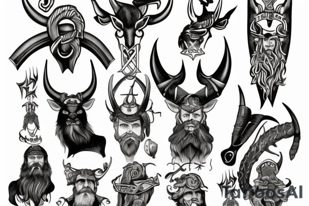 Das dreifache Horn Odin tattoo idea