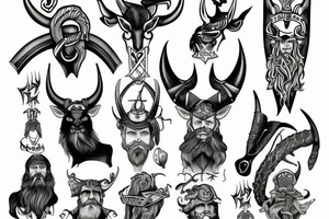 Das dreifache Horn Odin tattoo idea
