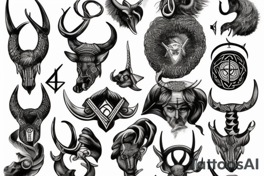 Das dreifache Horn Odin tattoo idea