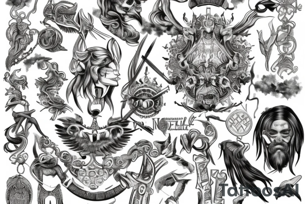 Erstelle ein noch nicht existierendes tattoo der nordischen Mythologie tattoo idea