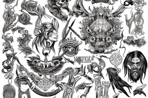 Erstelle ein noch nicht existierendes tattoo der nordischen Mythologie tattoo idea