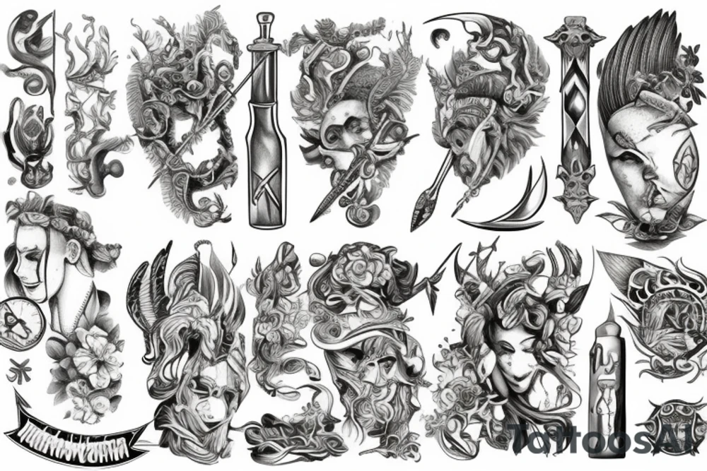 Erstelle ein noch nicht existierendes tattoo der nordischen Mythologie tattoo idea