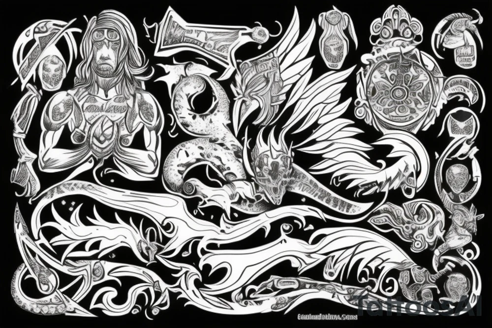 Erstelle ein noch nicht existierendes tattoo der nordischen Mythologie tattoo idea