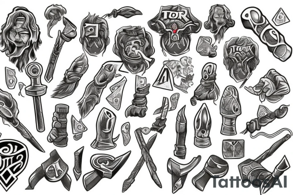 Thors hammer tattoo idea