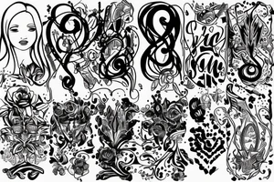 Sign “Anna” with some magic around tattoo idea