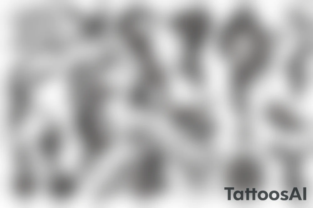 Creation of Adam with some magic tattoo idea