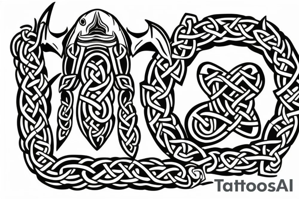 Viking tatoo, Shark, celtic, triskele tattoo idea