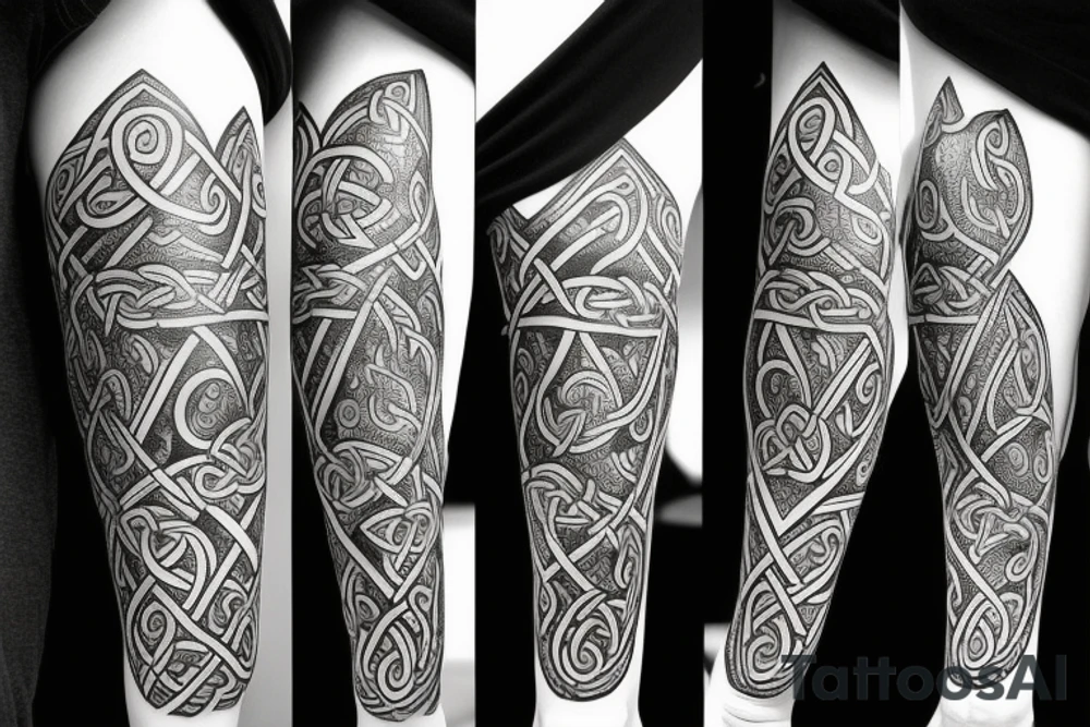 Viking tatoo, Shark, celtic, triskele - spiral, shark head is in triskele, lower leg tatoo tattoo idea