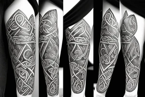 Viking tatoo, Shark, celtic, triskele - spiral, shark head is in triskele, lower leg tatoo tattoo idea