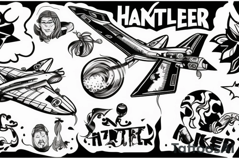 Harrier dropping bombs tattoo idea