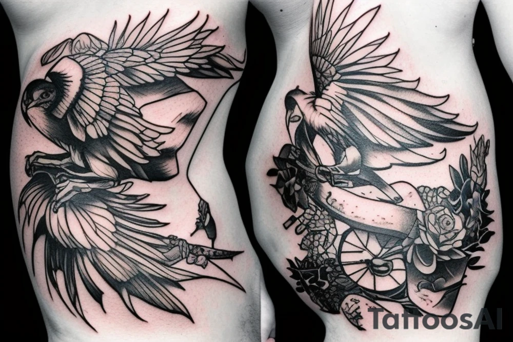 Harrier dropping bombs tattoo idea