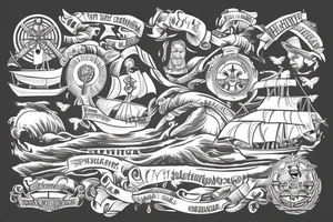 Wikingerschiffe tattoo idea
