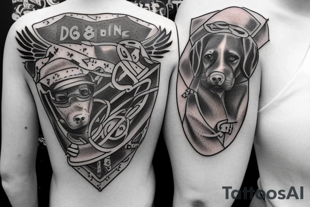 Dogtag with namens Helena and Henry. tattoo idea