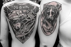 Dogtag with namens Helena and Henry. tattoo idea
