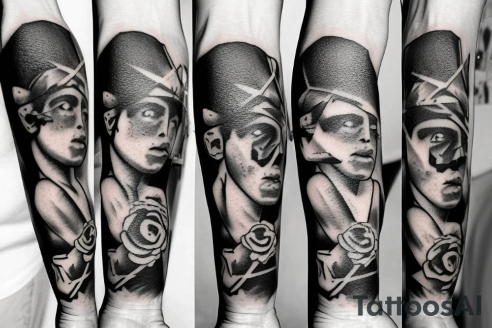 Dogtag in lower arm tattoo idea