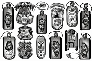Dogtag in lower arm tattoo idea