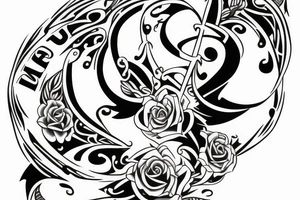 Bipolar symbol on inner forearm tattoo idea