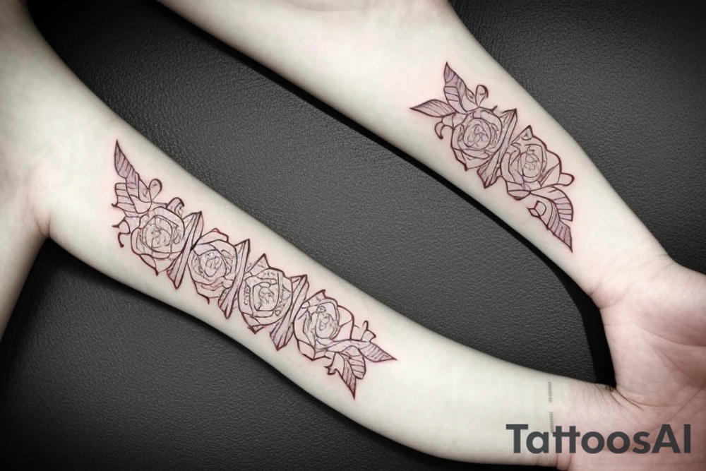 Bipolar symbol on inner forearm tattoo idea