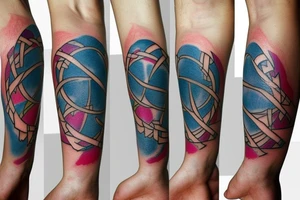 Bipolar symbol on inner forearm tattoo idea