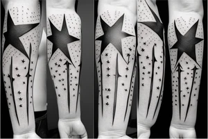 Shooting stars on inner forearm tattoo idea