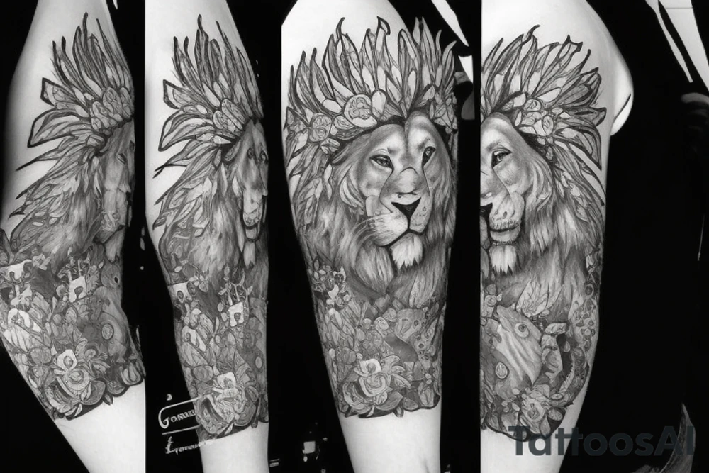 Sleeve with Wakefield cathedral and lion full face and mane with a crown on it
Gerberas the flower all over
On forearm tattoo idea Sleeve with Wakefield cathedral and lion full face and mane with a crown on it
Gerberas the flower all over
On forearm tattoo idea