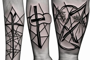 Cross with a crown of thorns around it on the wrist tattoo idea