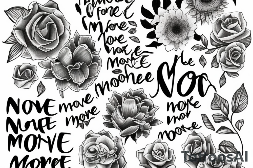 a flower with the words "no more shame, no more fear, no more dread" tattoo idea
