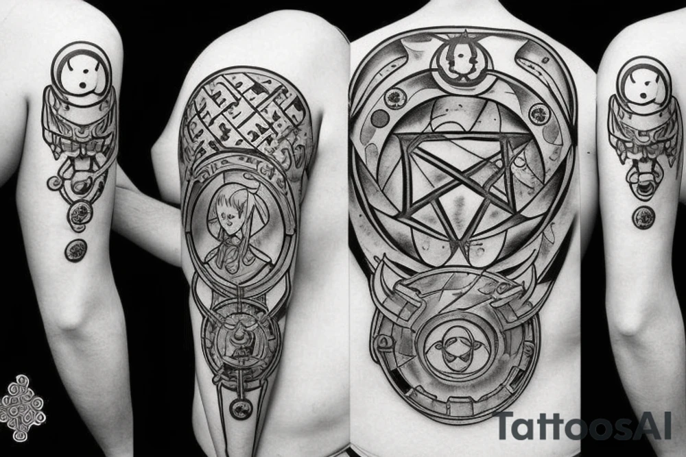 Alchemical Circle of full metal Alchemist tattoo idea