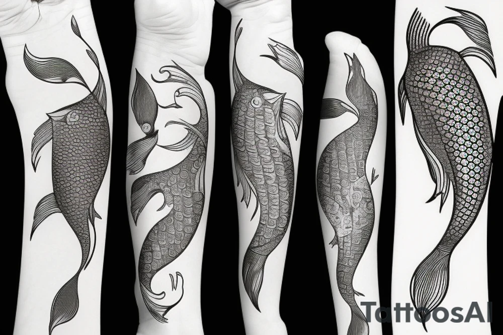 Koi Fish on arm tattoo idea