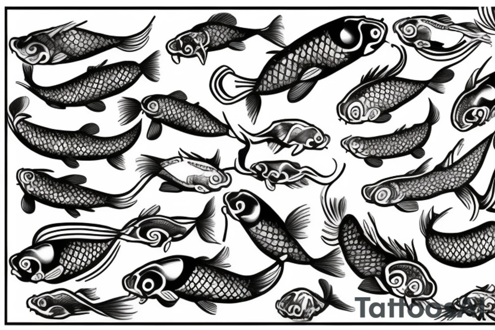Koi Fish on arm tattoo idea