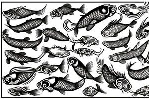 Koi Fish on arm tattoo idea