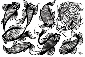 Koi Fish on arm tattoo idea
