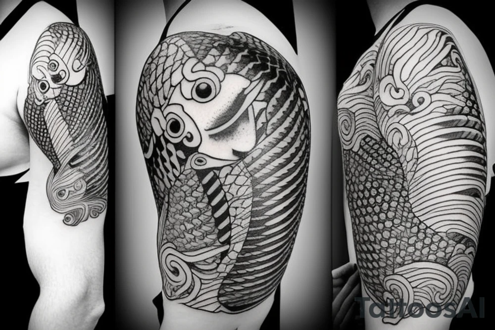 Koi Fish on arm tattoo idea