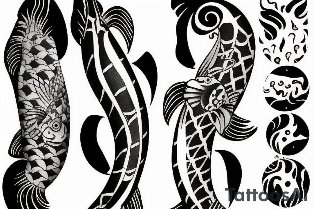 Koi Fish on arm tattoo idea