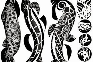 Koi Fish on arm tattoo idea