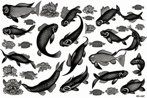 Koi Fish on arm tattoo idea