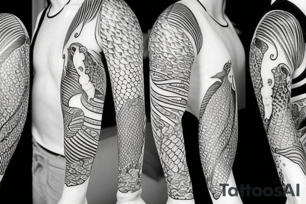 Koi Fish on arm tattoo idea