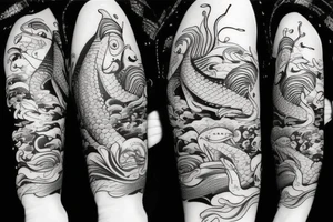 Koi Fish on arm tattoo idea