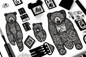 Bear cub tattoo idea