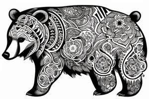 Bear cub tattoo idea