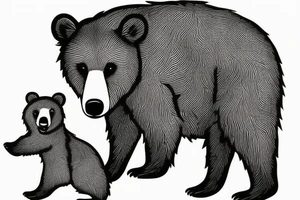 Bear cub tattoo idea