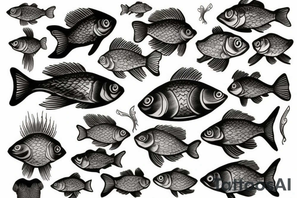 Flathead fish tattoo idea