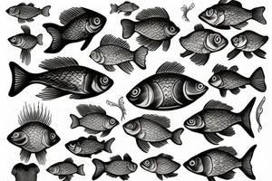Flathead fish tattoo idea