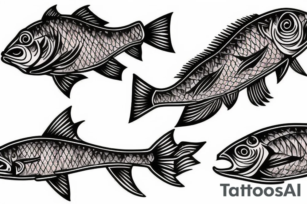 Flathead fish tattoo idea