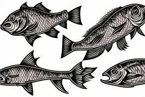 Flathead fish tattoo idea