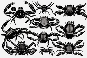 Mud crab tattoo idea