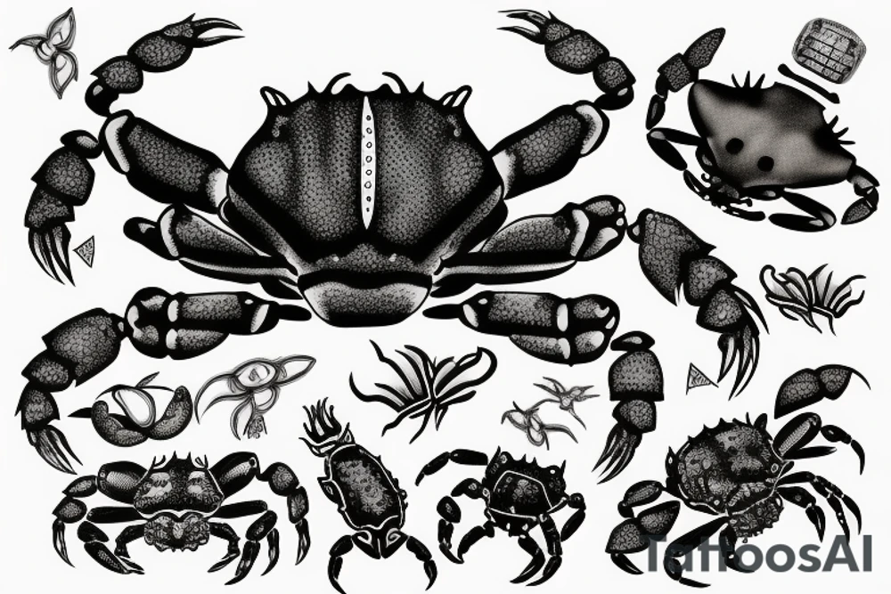 Mud crab tattoo idea