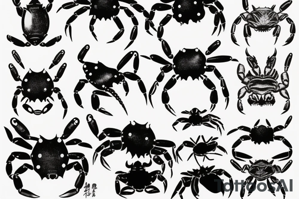 Mud crab tattoo idea